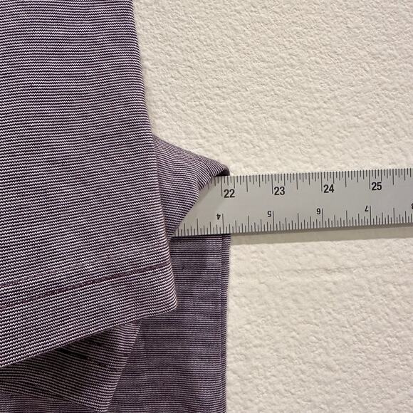 Travis Mathew Men's XL Purple Striped Polo Shirt Golf Performance Preppy Casual - Picture 4 of 6